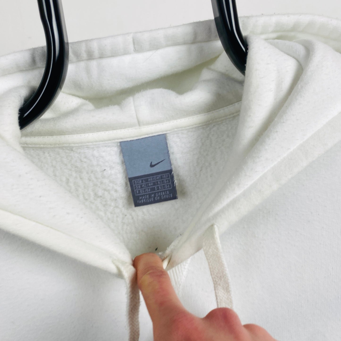 00s Nike Heavyweight Hoodie White Large