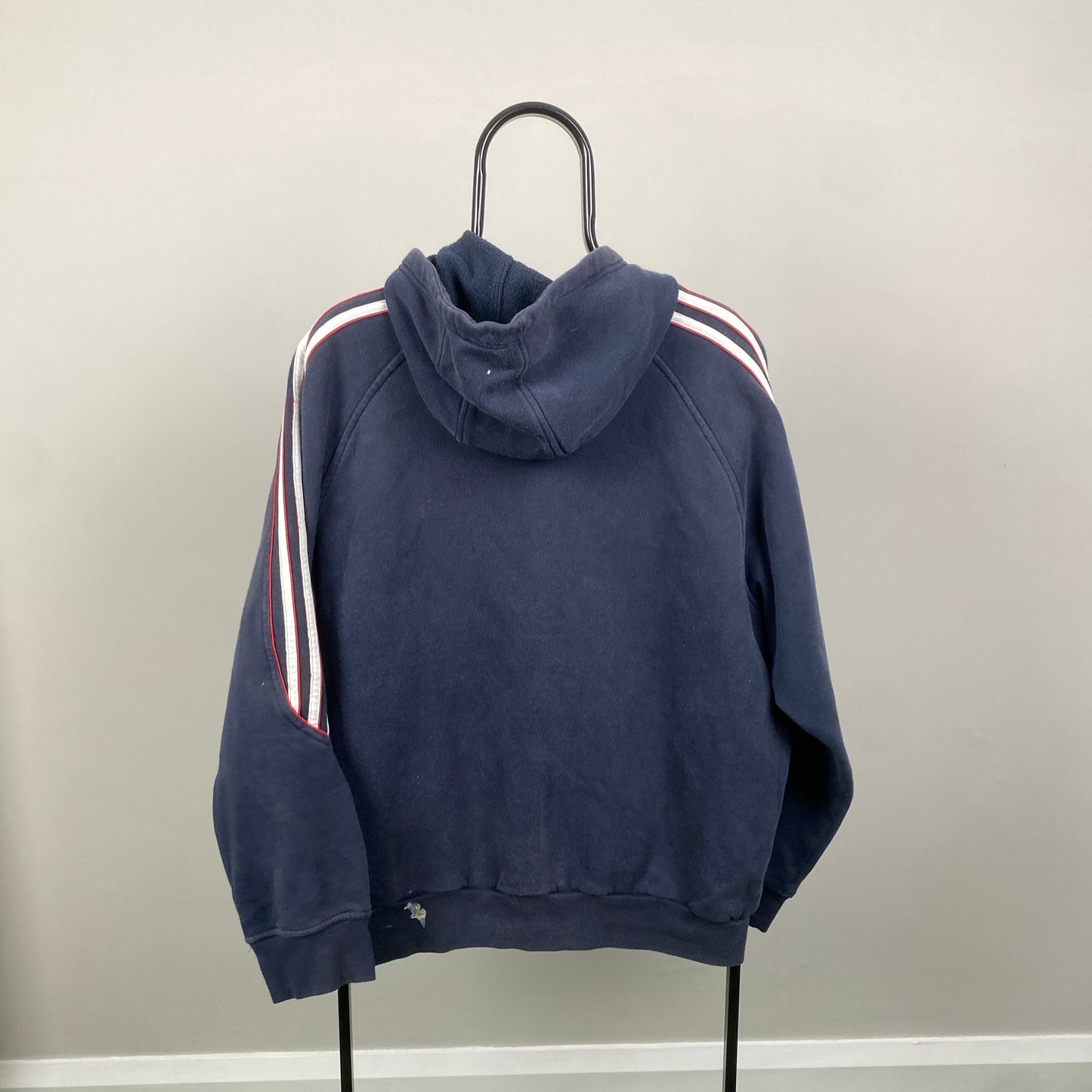 00s Adidas Hoodie Blue Large