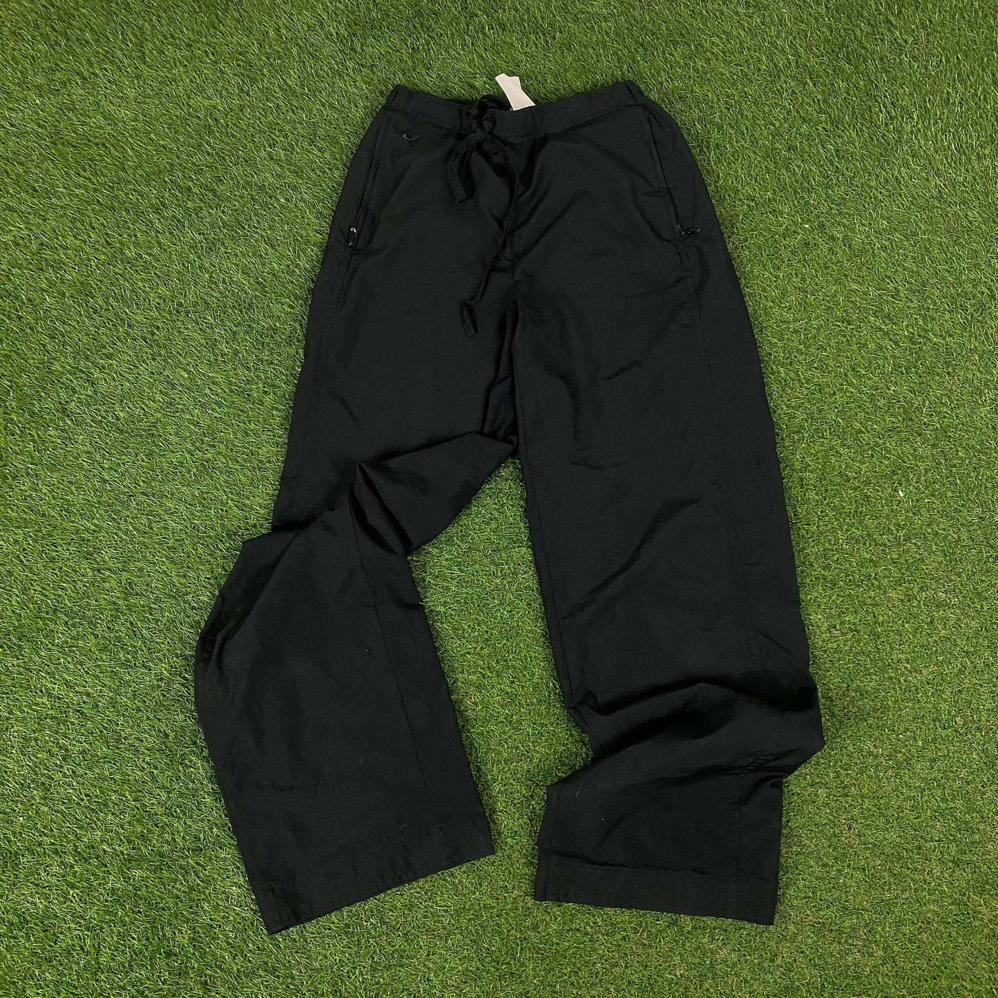 00s Nike Windbreaker Jacket + Joggers Set Black Small