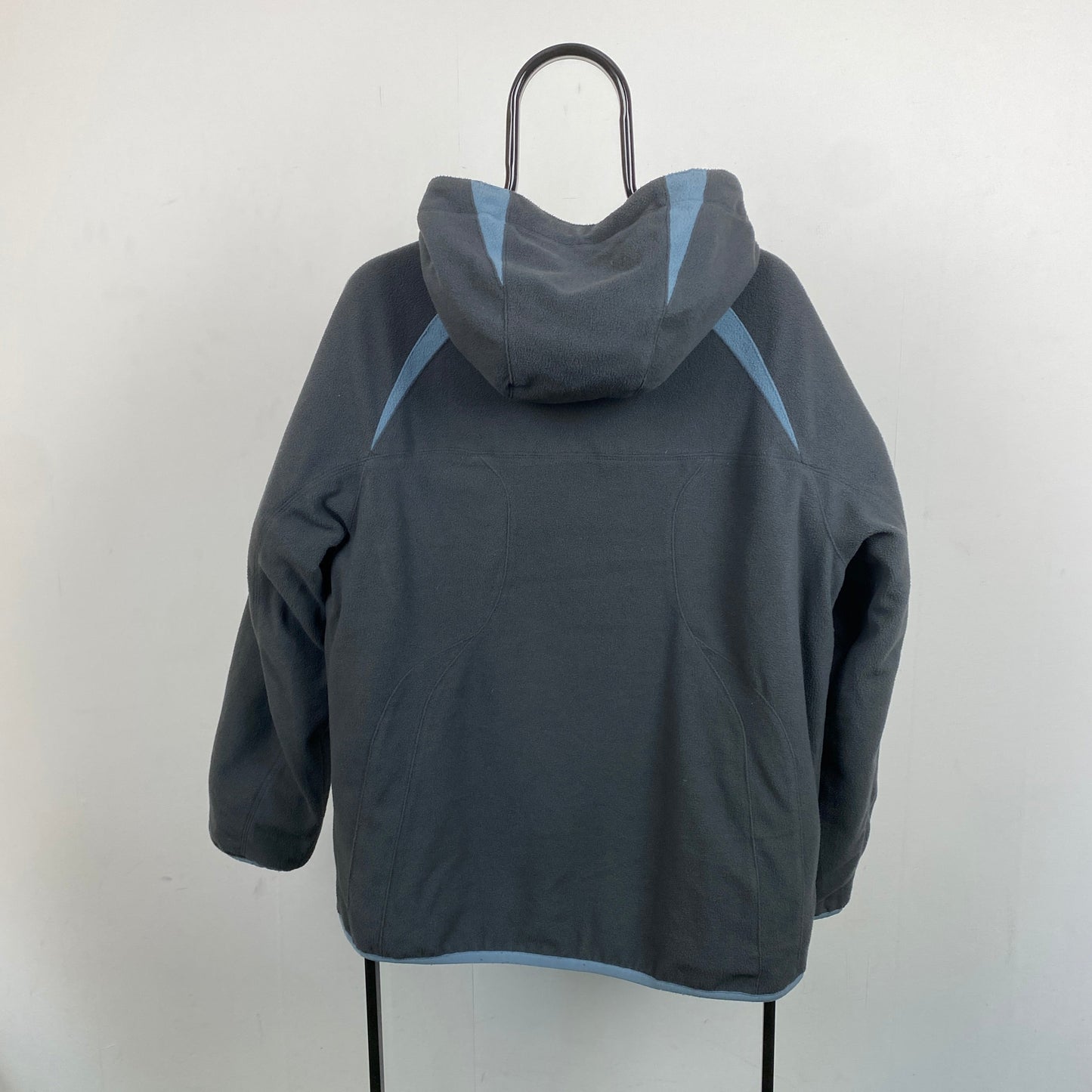 90s Nike Reversible Fleece Coat Jacket Blue Small