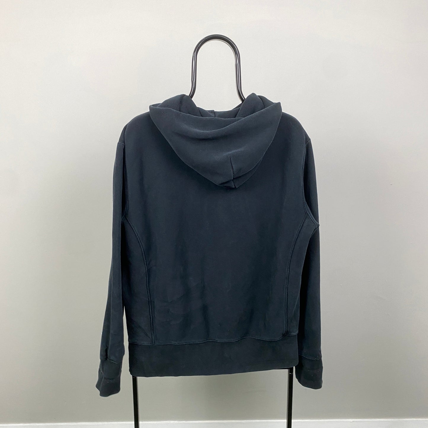 Retro Champion Reverse Weave Hoodie Black Large