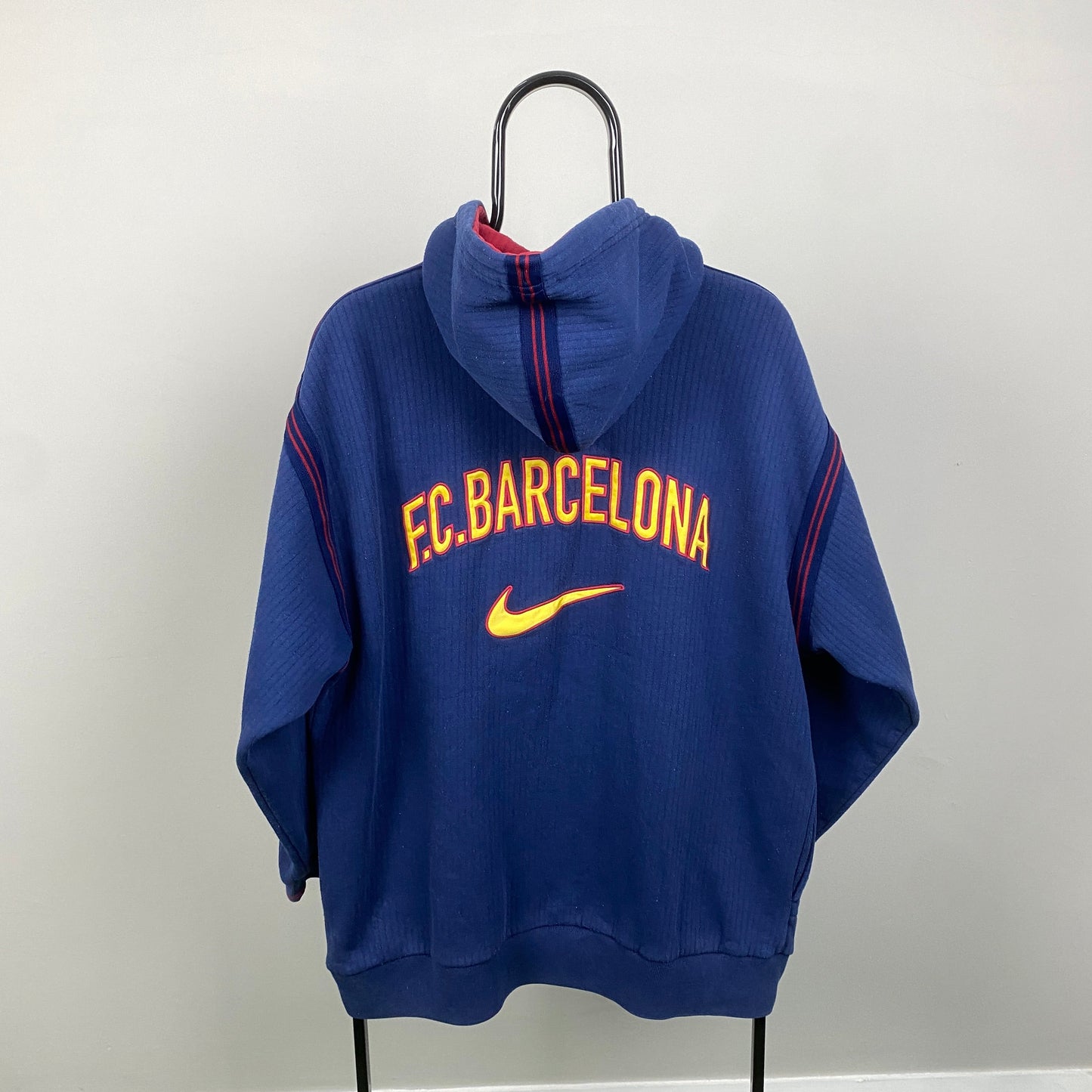 90s Nike Barcelona Hoodie Blue Large