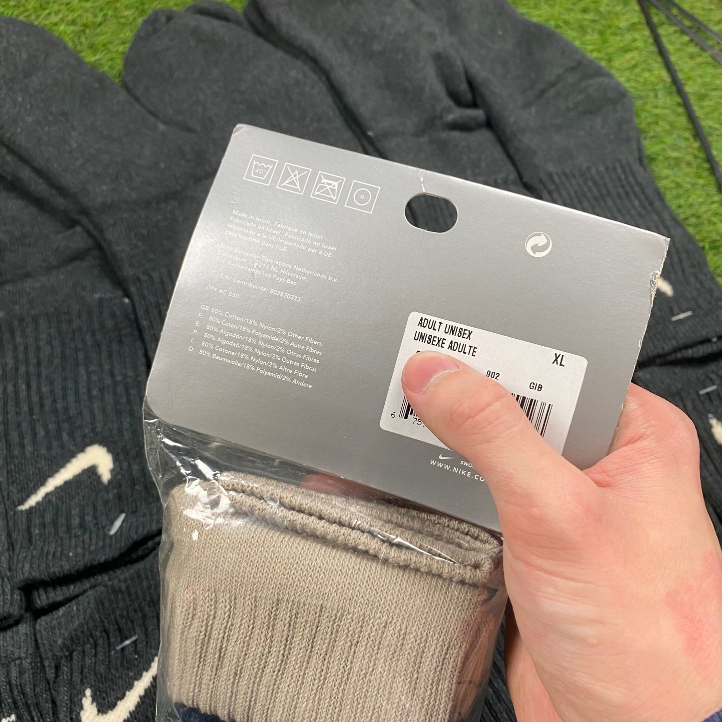 Vintage Nike Socks 3 Pack Brown Tan