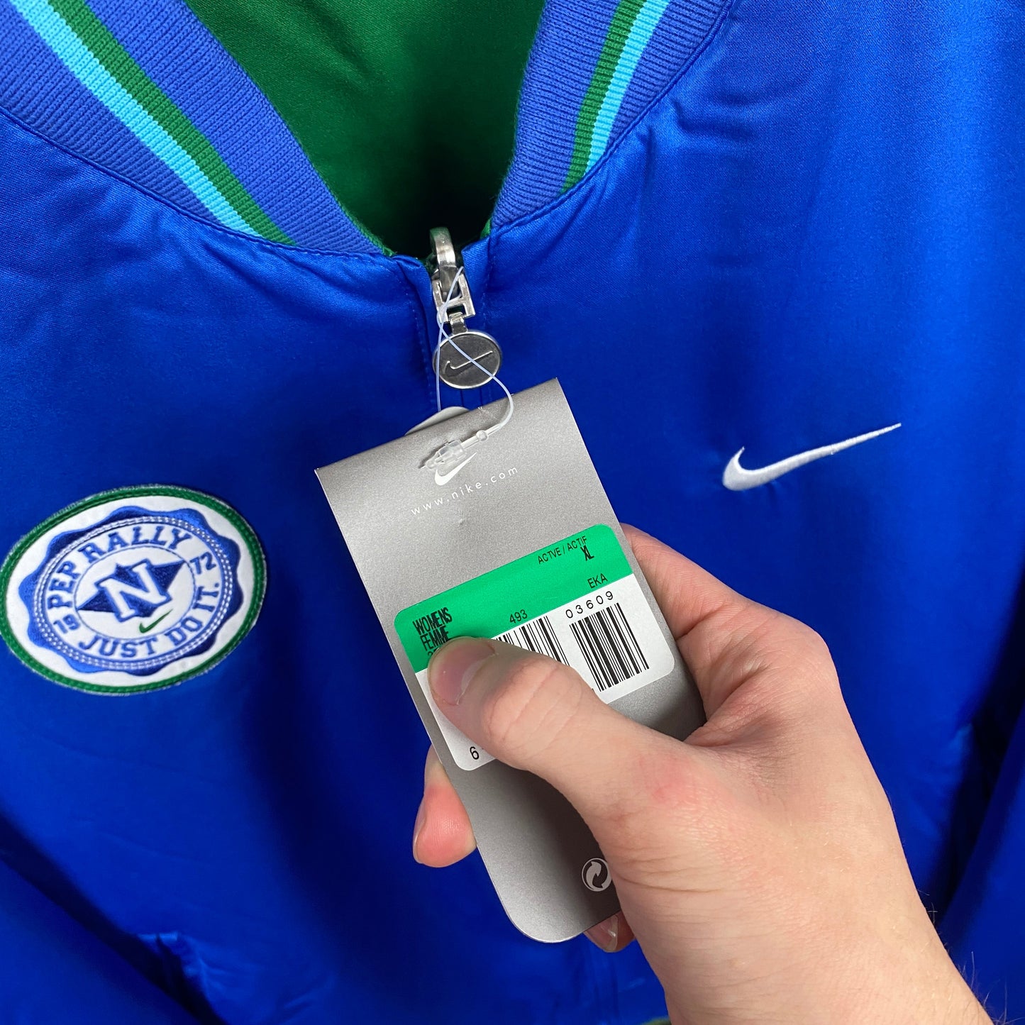 00s Nike Reversible Varsity Jacket Blue XL