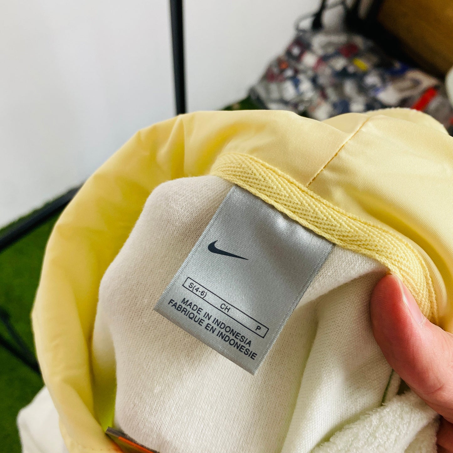 00s Nike Teddy Fleece Hoodie White Cream Small