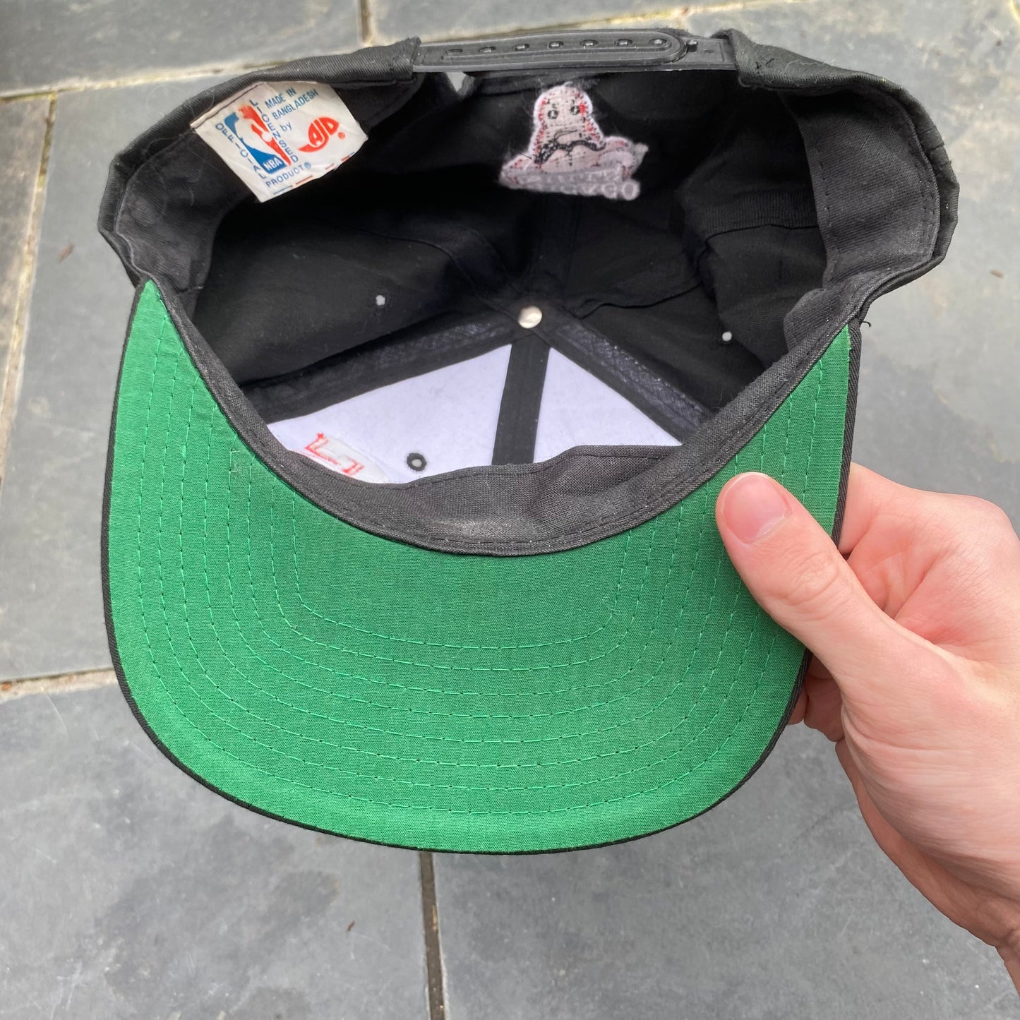 Retro Chicago Bulls Snapback Hat Cap Black