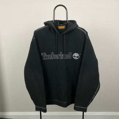 Retro Timberland Fleece Hoodie Black Large