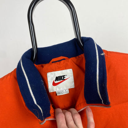 90s Nike Puffer Jacket Orange Medium