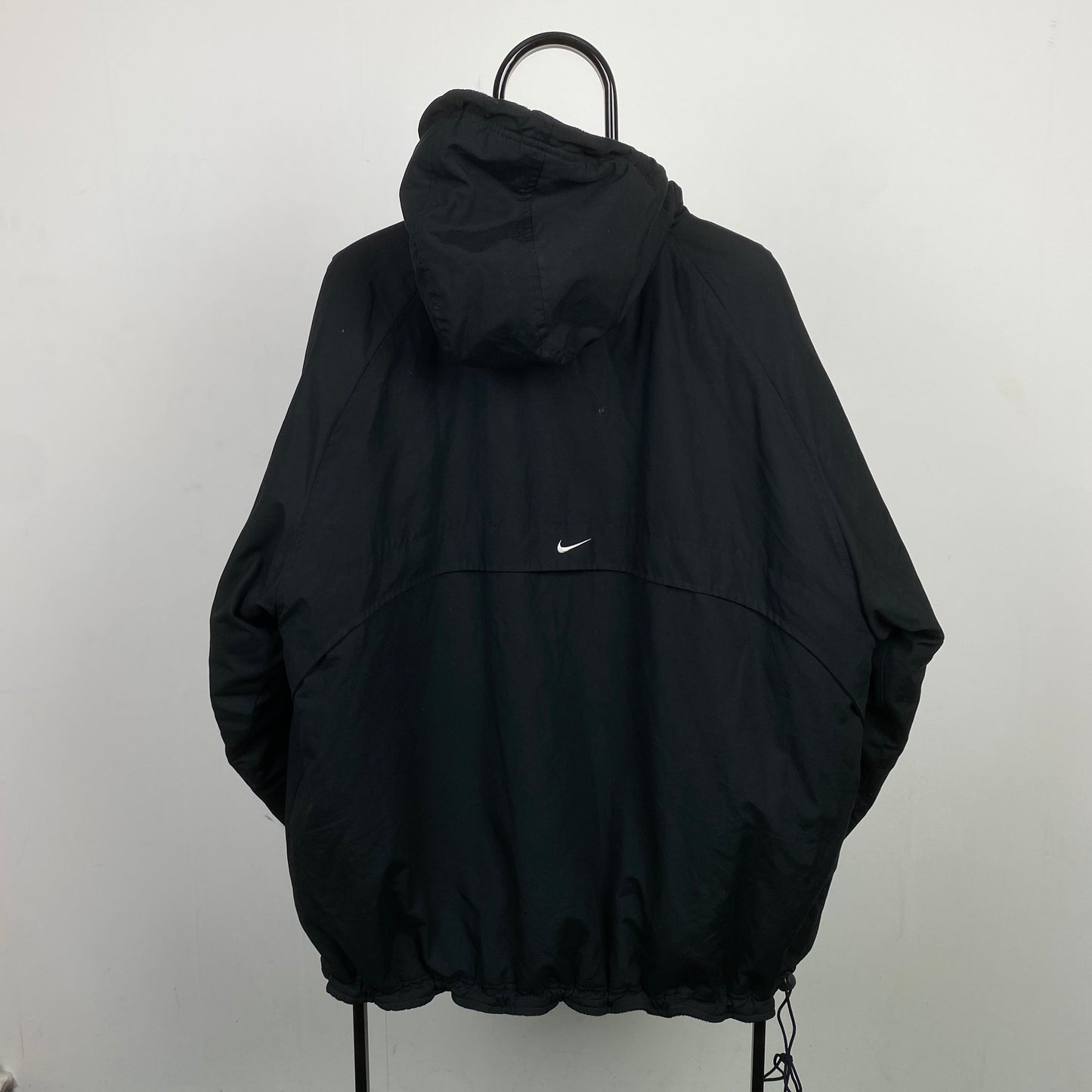 90s Nike Reversible Sidewinder Fleece Coat Jacket Black XL