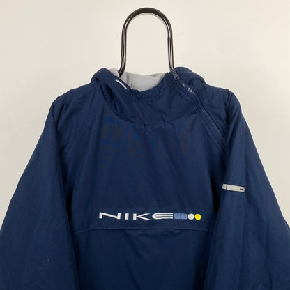 90s Nike Reversible Sidewinder Fleece Coat Jacket Blue Grey XL