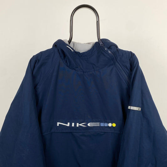 90s Nike Reversible Sidewinder Fleece Coat Jacket Blue Grey XL