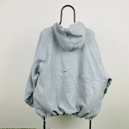 90s Nike Reversible Sidewinder Fleece Coat Jacket Blue White XL