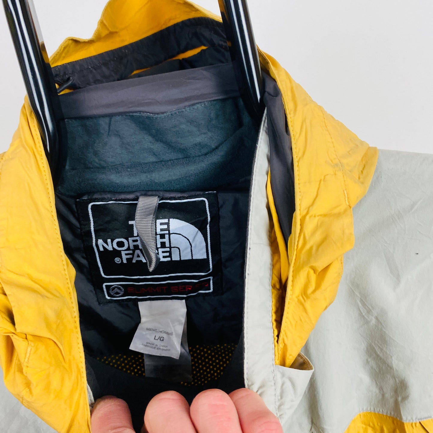 Retro The North Face Waterproof Coat Jacket Yellow Large