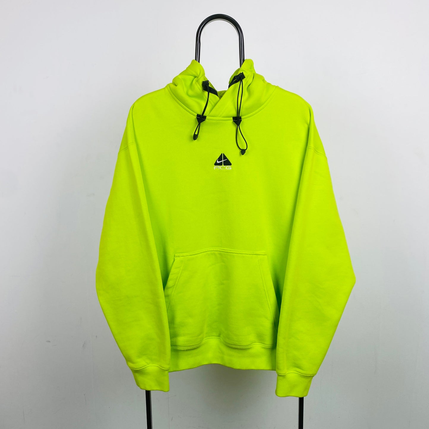 00s Nike ACG Hoodie Lime Green Medium