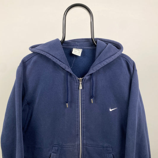 00s Nike Zip Hoodie Blue Medium
