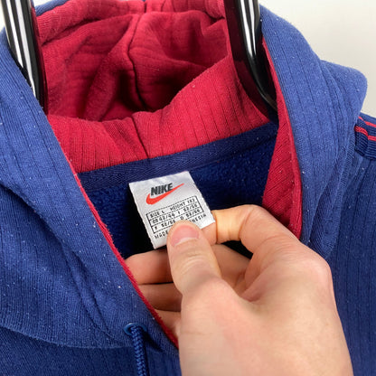 90s Nike Barcelona Hoodie Blue Large