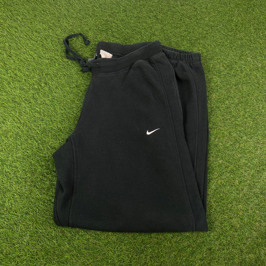 00s Nike Wide Leg Cotton Joggers Black Large