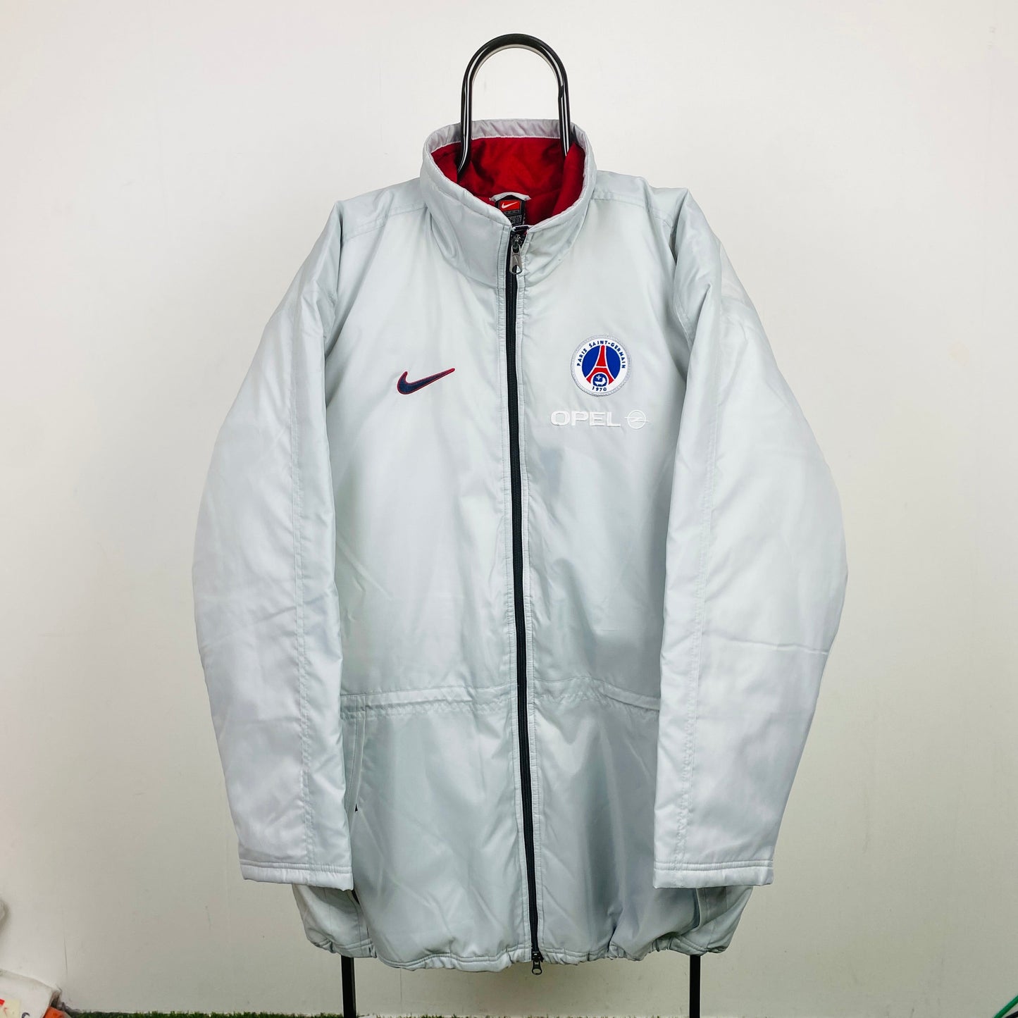 90s Nike PSG Puffer Jacket Grey Medium