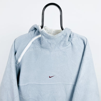 90s Nike Reversible Sidewinder Fleece Coat Jacket Blue White XL