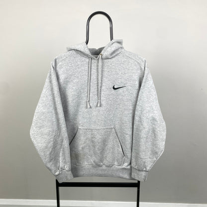 90s Nike Heavyweight Hoodie Grey Small