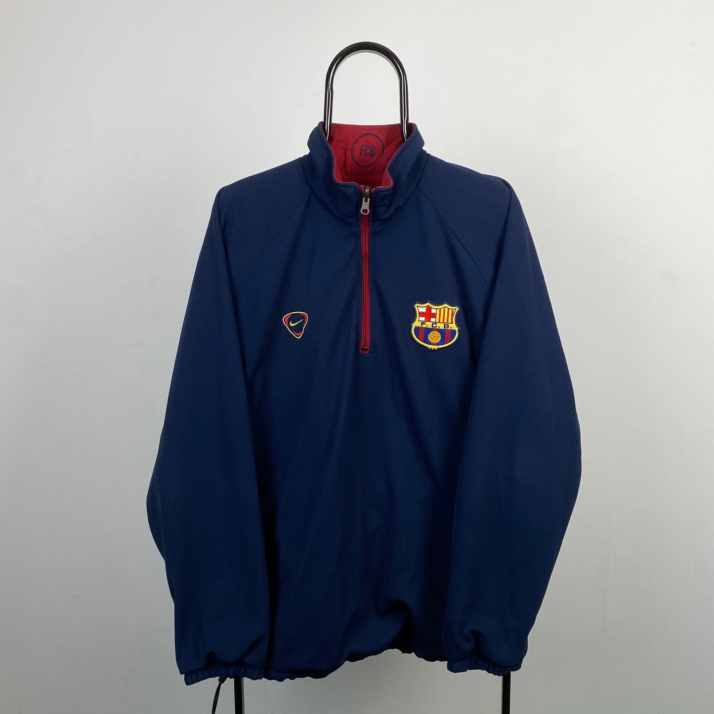 00s Nike Barcelona Reversible Coat Jacket Red Blue Medium