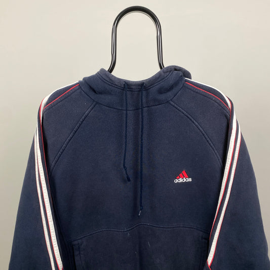 00s Adidas Hoodie Blue Large
