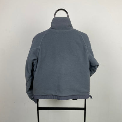 00s Nike ACG Reversible Fleece Waterproof Jacket Black Grey Small