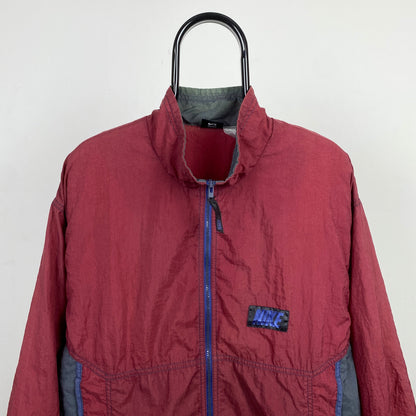 90s Nike Windbreaker Jacket Red Large