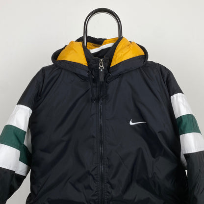 90s Nike Puffer Jacket Black Medium