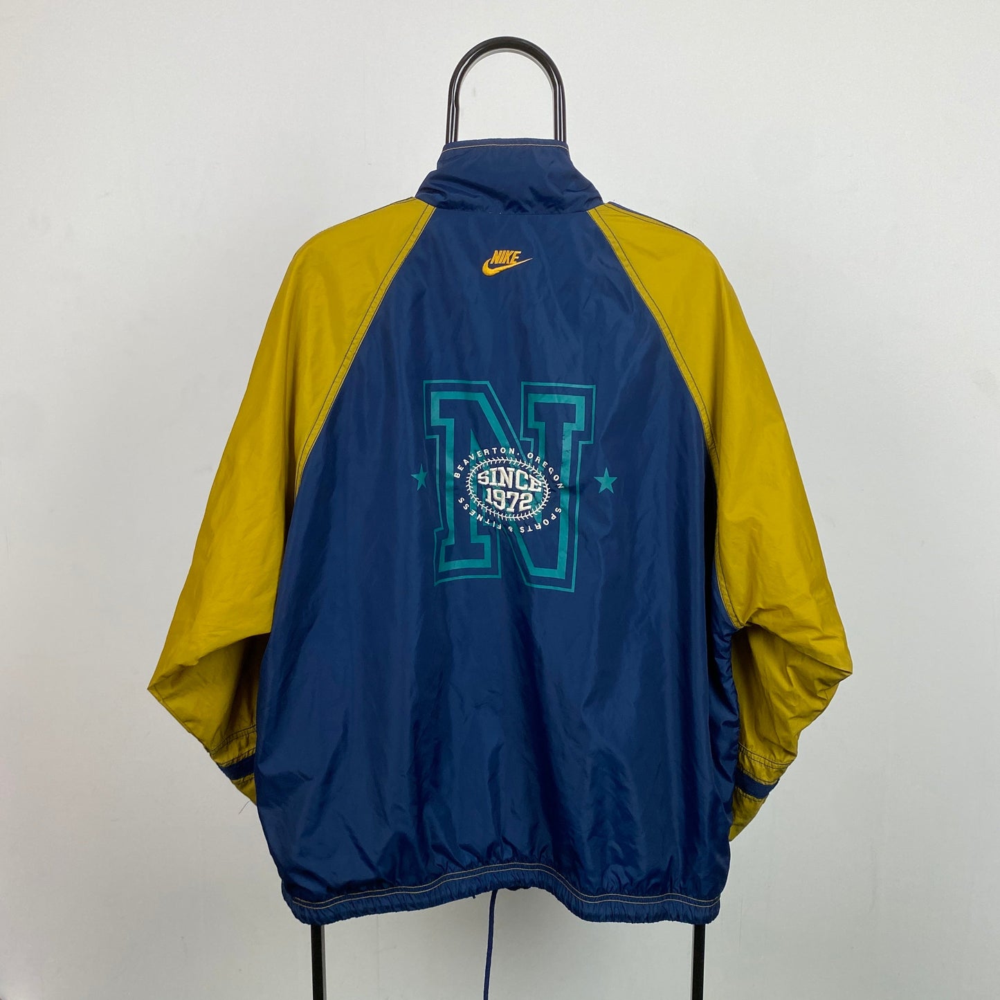 90s Nike Windbreaker Jacket Blue Medium
