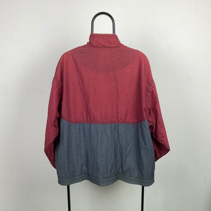 90s Nike Windbreaker Jacket Red Large