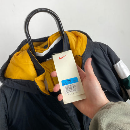 90s Nike Puffer Jacket Black Medium