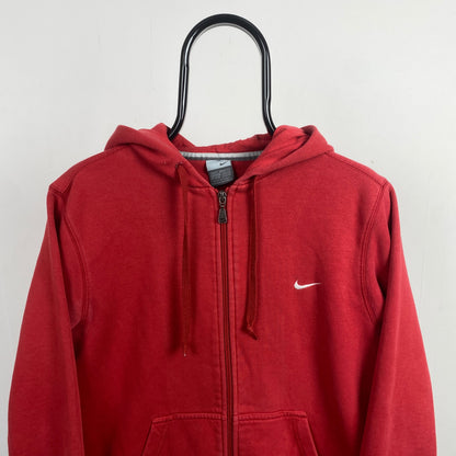 00s Nike Zip Hoodie Red Small