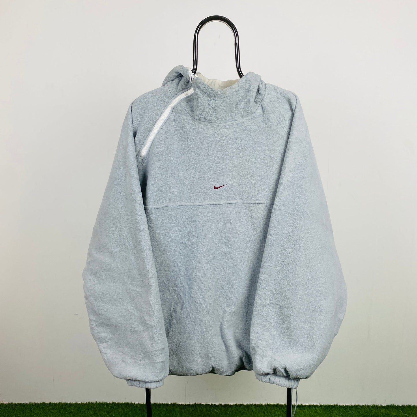 90s Nike Reversible Sidewinder Fleece Coat Jacket Blue White XL