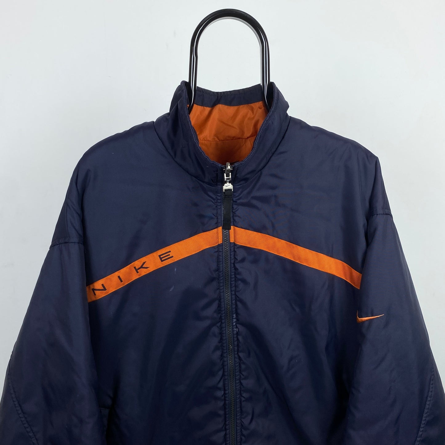 90s Nike Reversible Puffer Jacket Blue XL