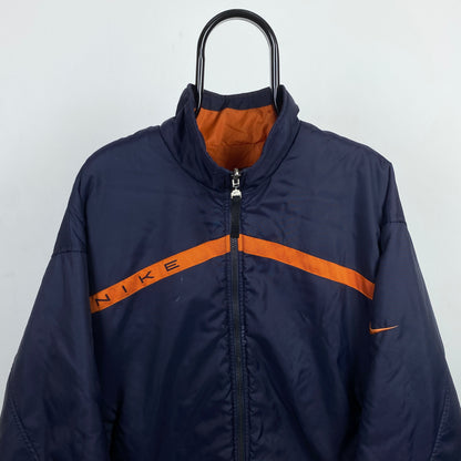 90s Nike Reversible Puffer Jacket Blue XL