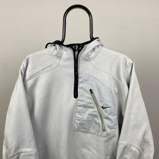 00s Nike Fleece Hoodie Grey Medium