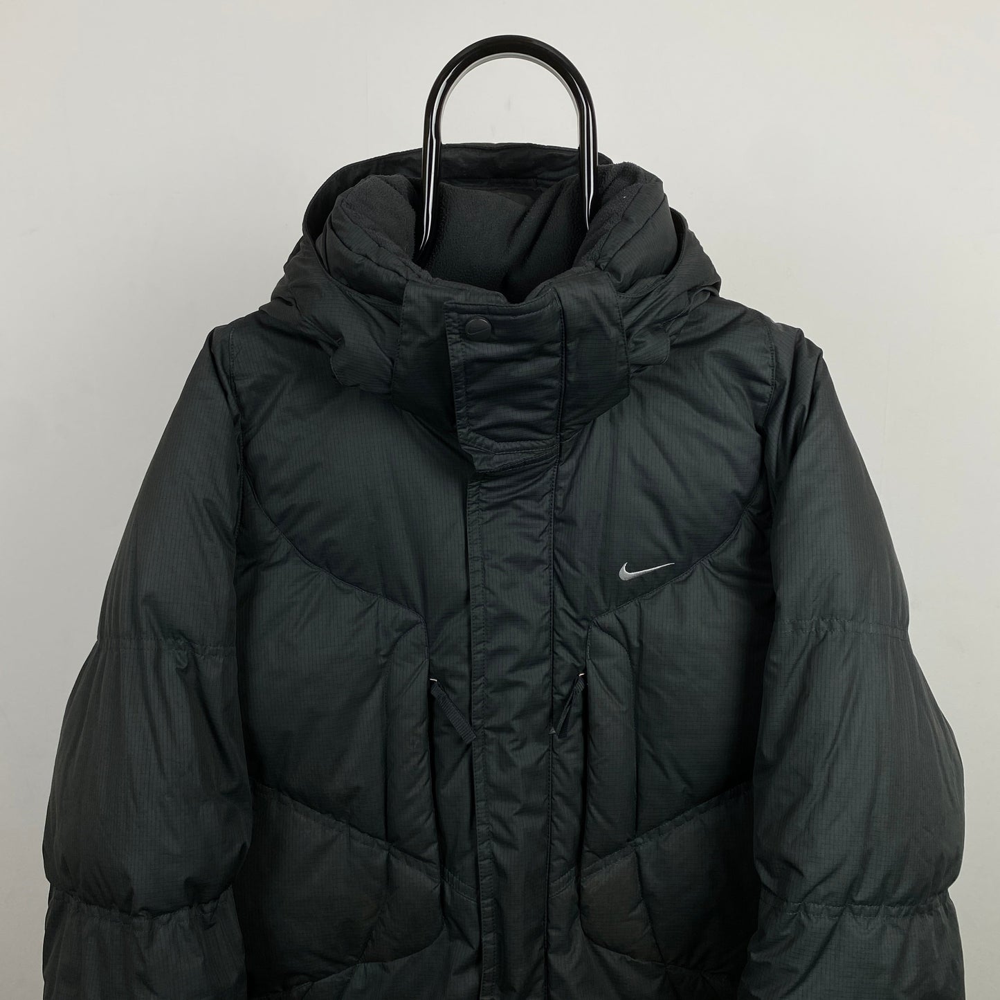 90s Nike Down Puffer Jacket Grey Medium