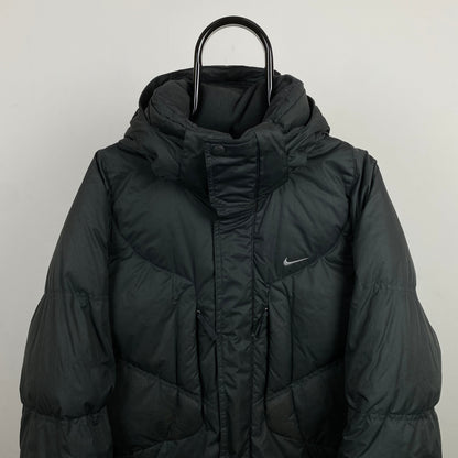 90s Nike Down Puffer Jacket Grey Medium
