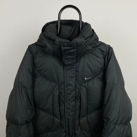 90s Nike Down Puffer Jacket Grey Medium