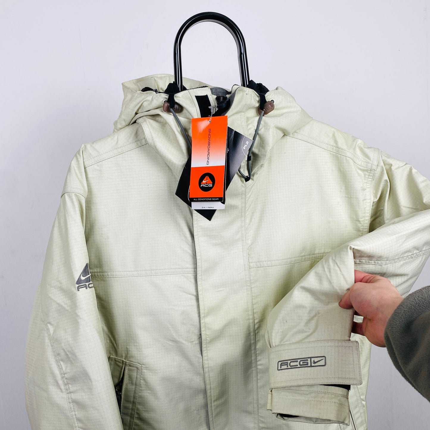 90s Nike ACG Waterproof Puffer Jacket Brown XS