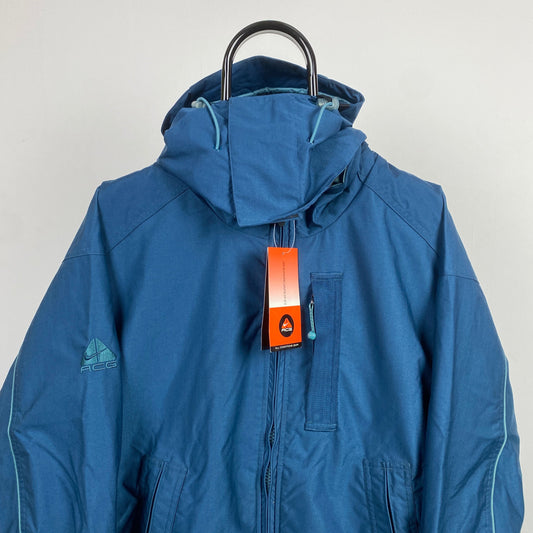 90s ACG Waterproof Coat Jacket Blue Medium