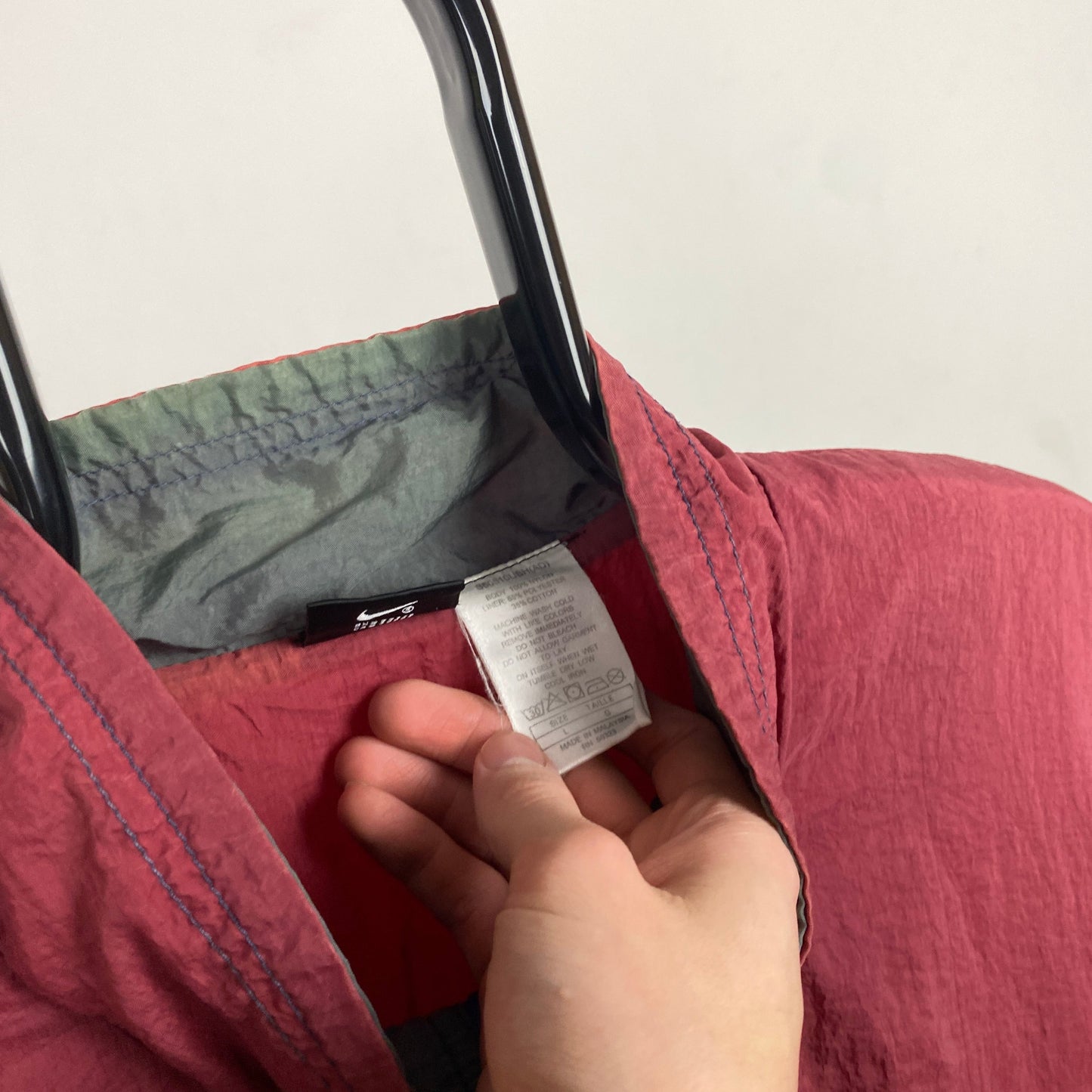 90s Nike Windbreaker Jacket Red Large