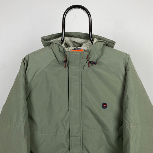 90s Nike Puffer Jacket Green Large