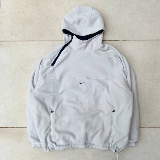 90s Nike Reversible Sidewinder Fleece Jacket Brown Blue Medium