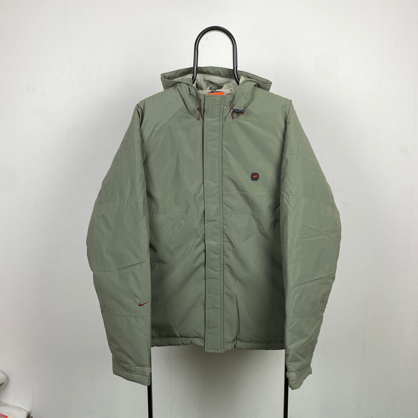 90s Nike Puffer Jacket Green Large