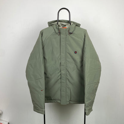 90s Nike Puffer Jacket Green Large