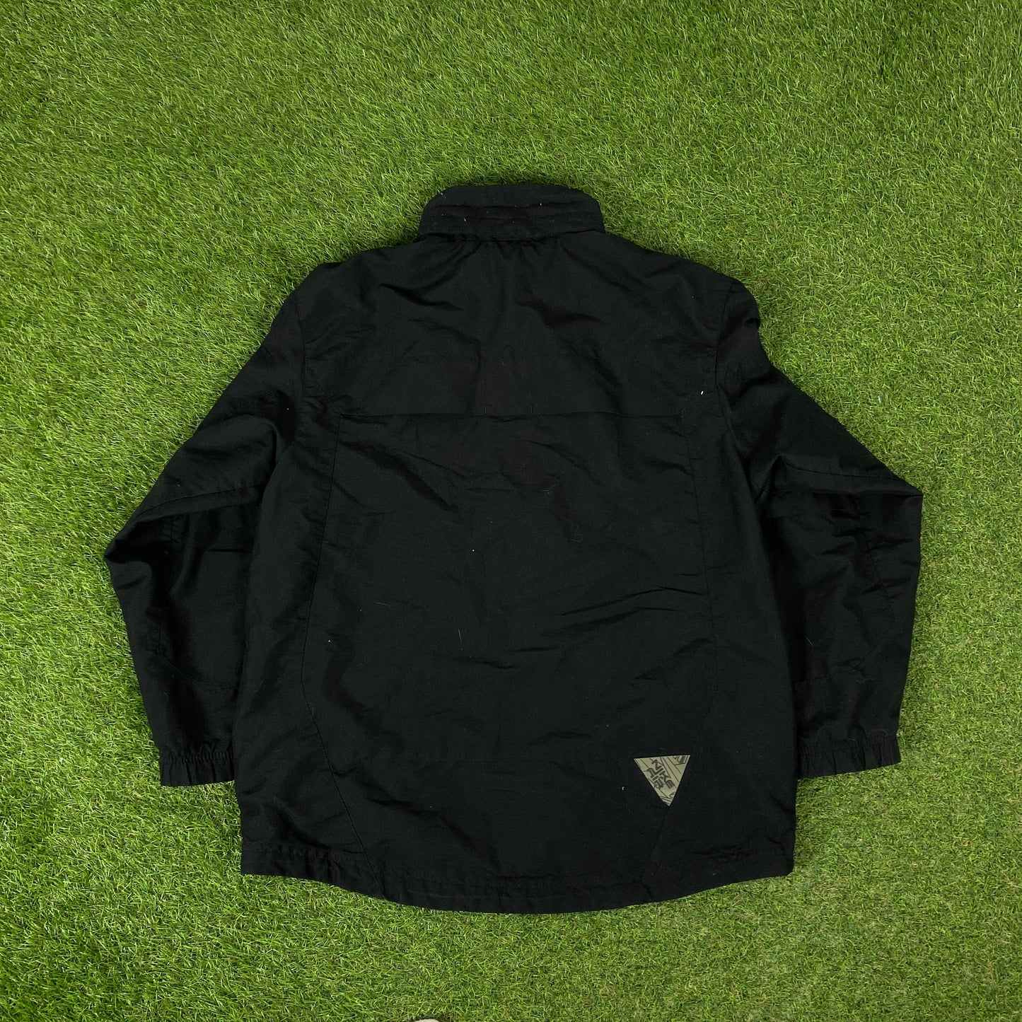 00s Nike Windbreaker Jacket + Joggers Set Black Small