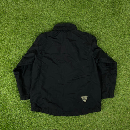 00s Nike Windbreaker Jacket + Joggers Set Black Small