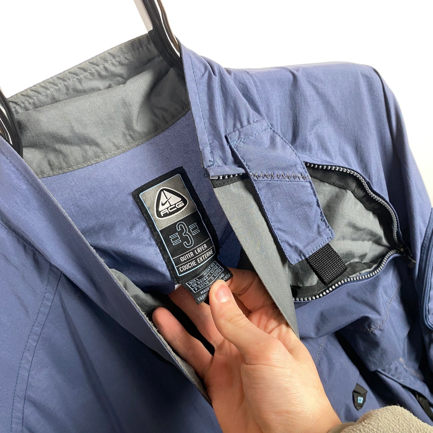 00s Nike ACG Side Winder Kayak Smock Windbreaker Jacket Blue Large